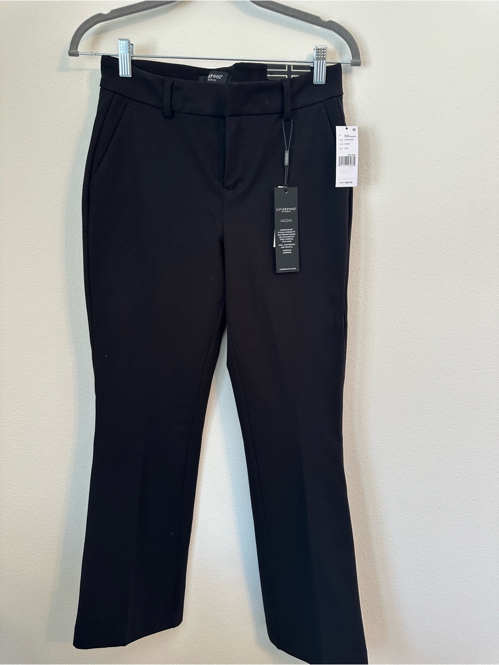 LIVERPOOL Women’s Kelsey Flare Trouser Black Size 4/27 NWT